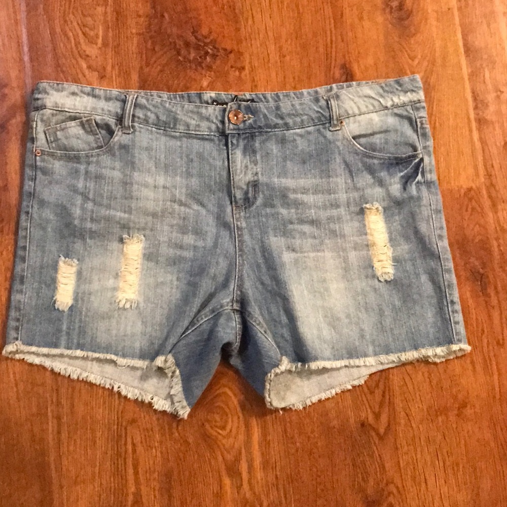 Forever 21+ Distressed Jean Shorts